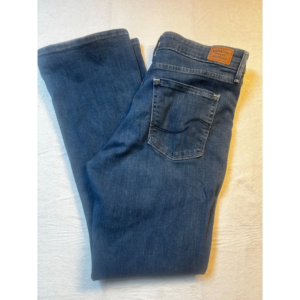 Levi Signature Jeans‎ Mens 30x28.5 Mid Rise Bootcut Dark Wash Denim